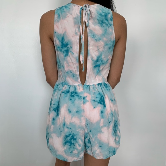 Blue Tie Dye Romper - Picture 3 of 4